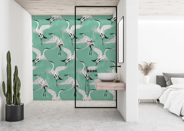Heron's Landing Removable Bathroom Wallpaper
